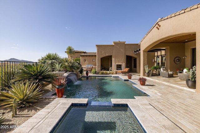 11457 E Salero Dr, Scottsdale, AZ 85262 - view of swimming pool featuring a patio area and a pool with connected hot tub