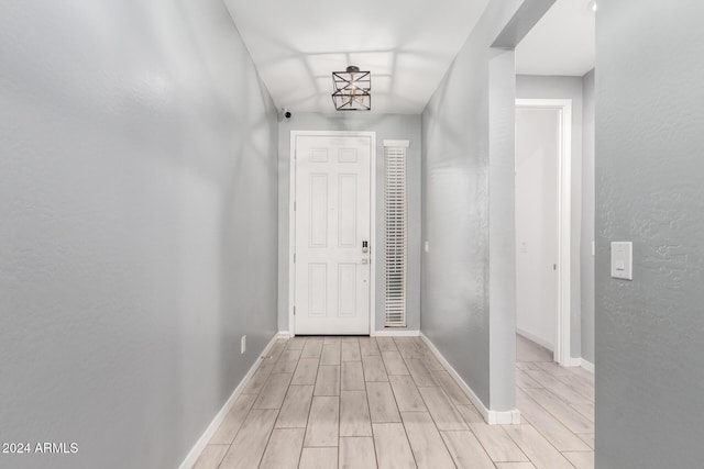 entryway featuring light wood-type flooring