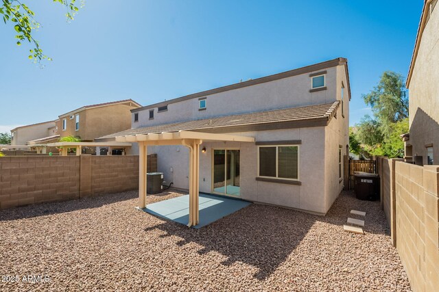 8854 W Aster Dr, Peoria, AZ 85381 - rear view of property with cooling unit, stucco siding, and a fenced backyard