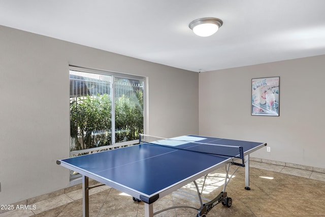 playroom with light tile patterned flooring