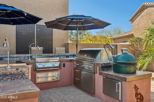 4502 E Night Owl Ln, Cave Creek, AZ 85331 - view of patio with exterior kitchen and area for grilling