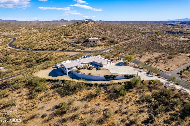 aerial view featuring a mountain view