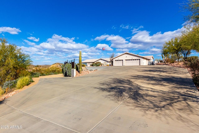 exterior space featuring a garage