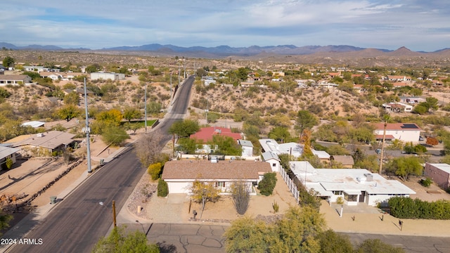 bird's eye view featuring a mountain view