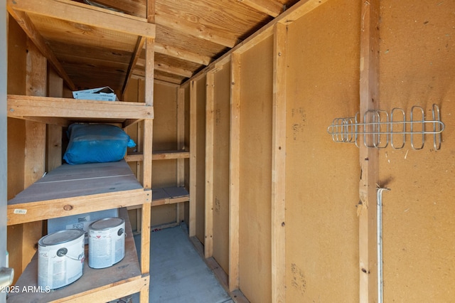 view of storage area