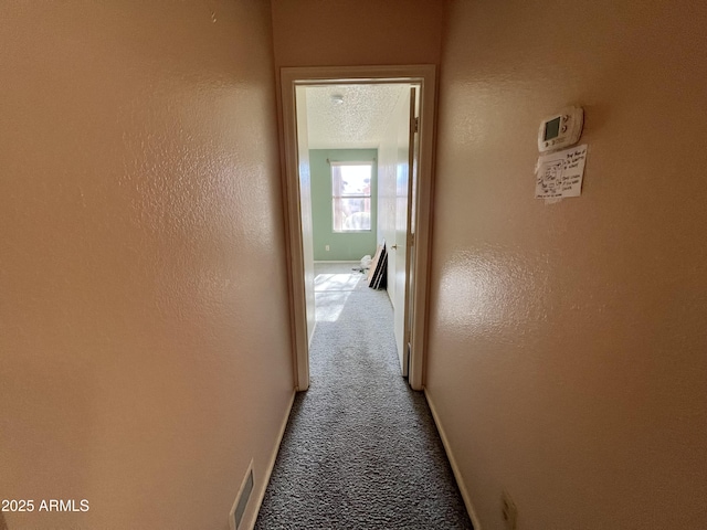 1871 E Westchester Dr, Chandler, AZ 85249 - hall with a textured wall, baseboards, carpet, and a textured ceiling