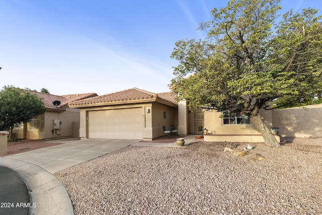 view of front of home featuring a garage