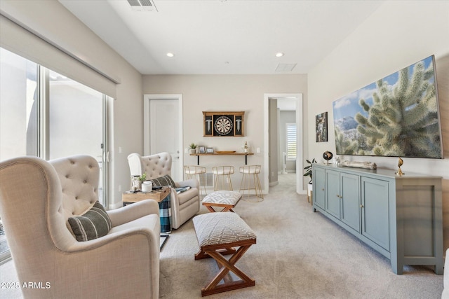 8396 E Granite Pass Rd, Scottsdale, AZ 85266 - living room with light carpet and recessed lighting