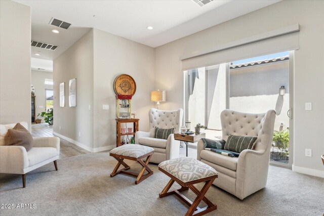 8396 E Granite Pass Rd, Scottsdale, AZ 85266 - living area with carpet flooring, baseboards, and recessed lighting