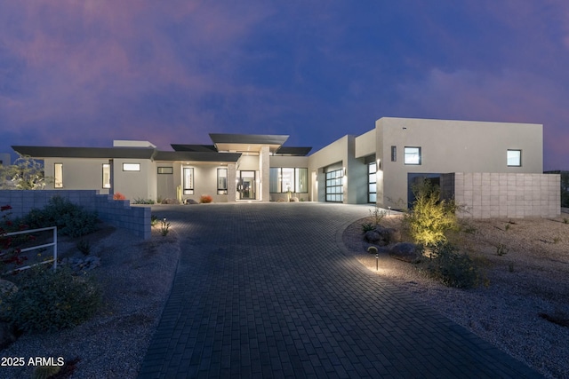 view of front of house featuring a garage