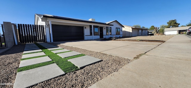 view of front facade with a garage