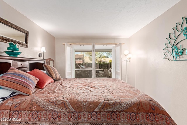 bedroom with a textured ceiling