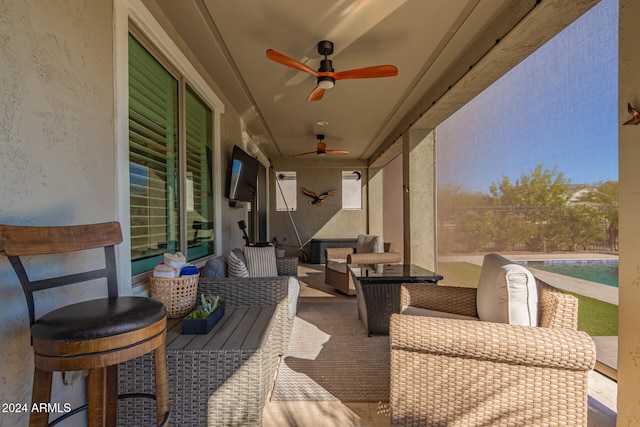 view of patio / terrace with outdoor lounge area