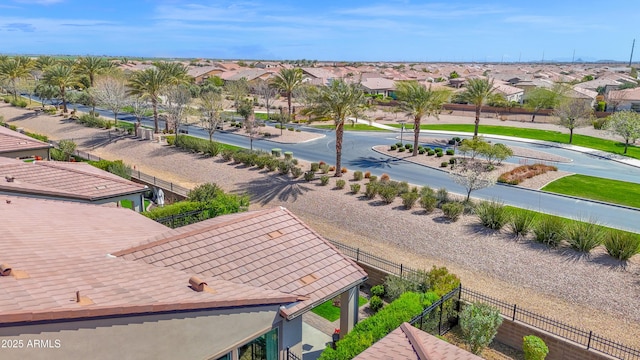 aerial view with a residential view