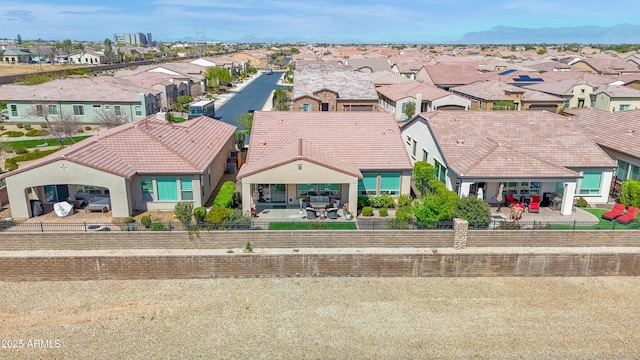 aerial view featuring a residential view