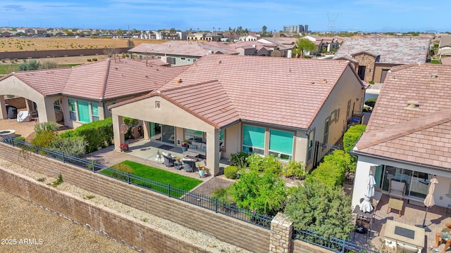 bird's eye view featuring a residential view