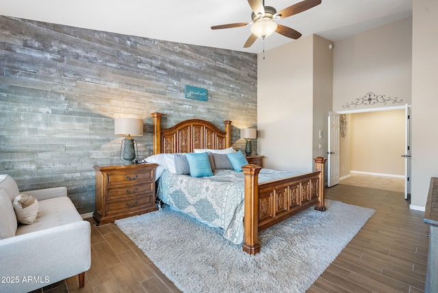 bedroom with ceiling fan