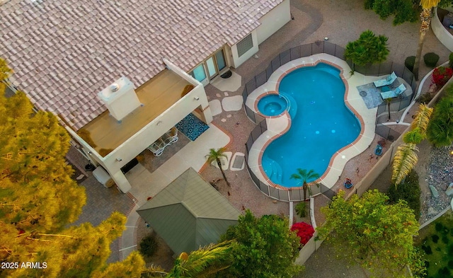 birds eye view of property