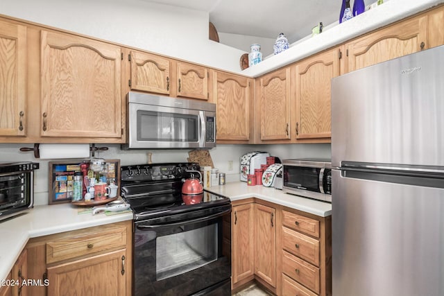 kitchen with stainless steel appliances