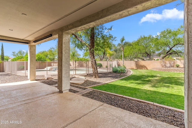 view of patio / terrace with a fenced backyard