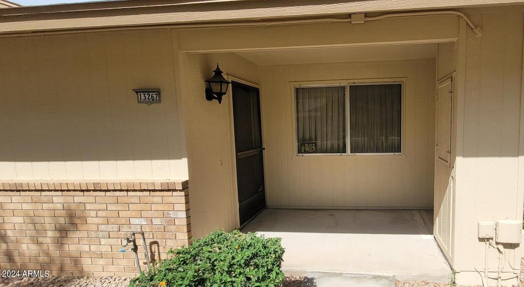 view of doorway to property