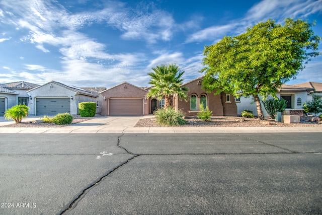 view of front of home with a garage