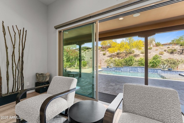 3326 Josey Wales Way, Wickenburg, AZ 85390 - sitting room with recessed lighting and light wood finished floors