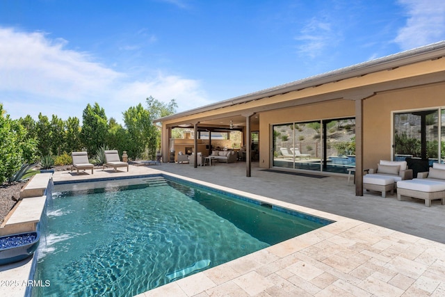 3326 Josey Wales Way, Wickenburg, AZ 85390 - swimming pool with a patio area and outdoor lounge area