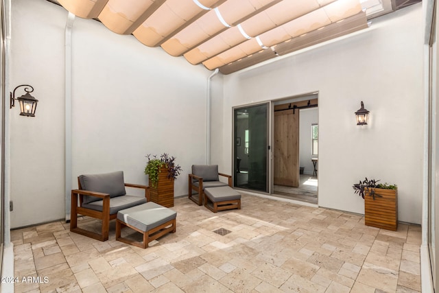 view of patio featuring a pergola