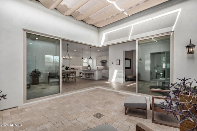 view of patio / terrace featuring sink