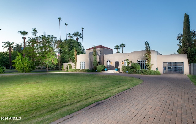 view of front of house with a front yard