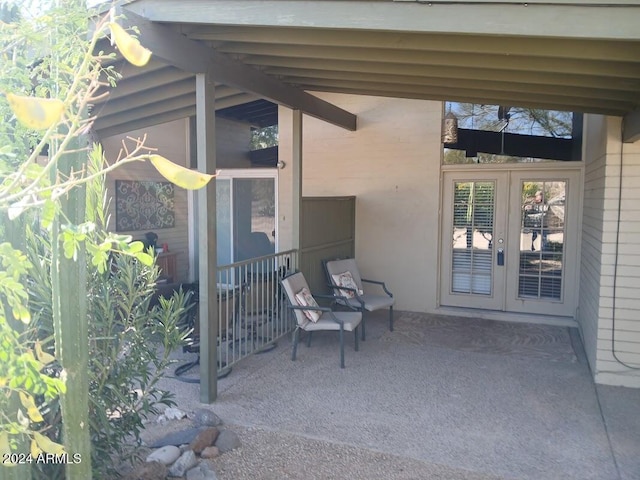 view of patio / terrace with french doors