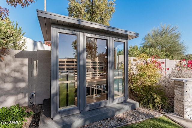 view of outbuilding