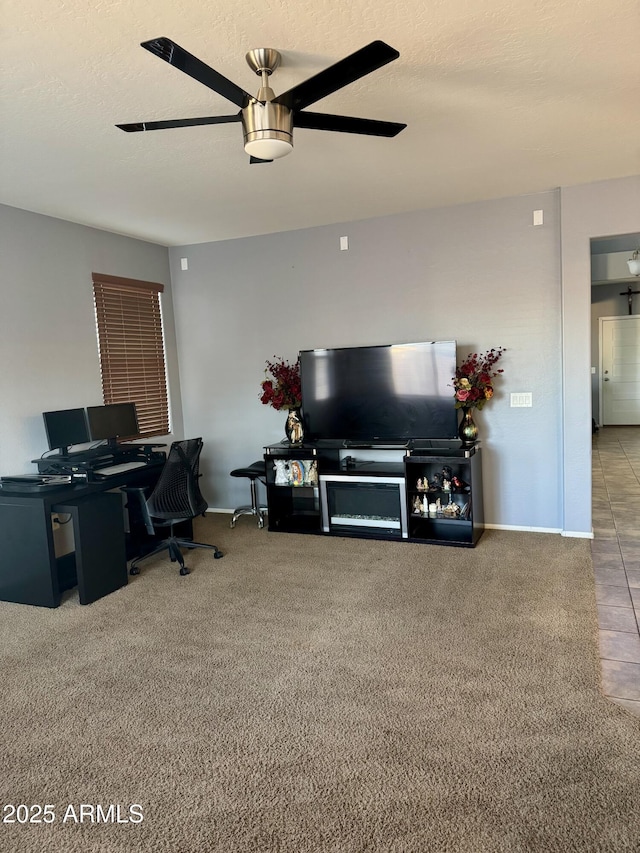 9108 W Kirby Ave, Tolleson, AZ 85353 - office space featuring carpet flooring, baseboards, and a ceiling fan