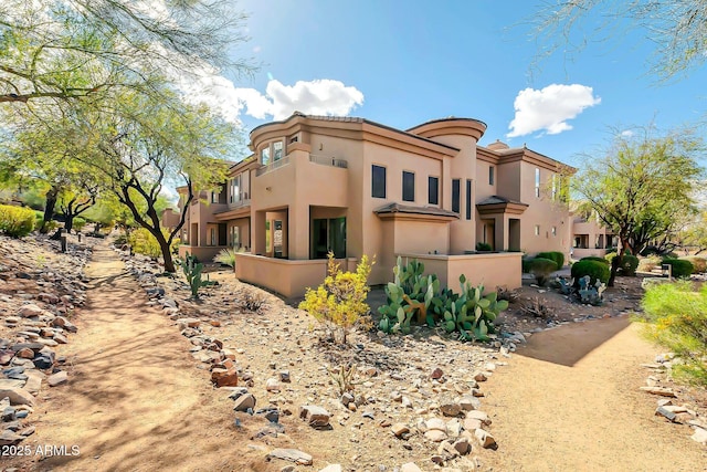 exterior space with stucco siding