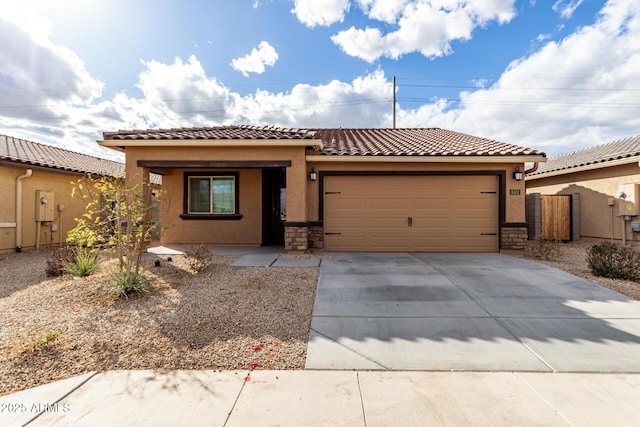 view of front of house featuring a garage