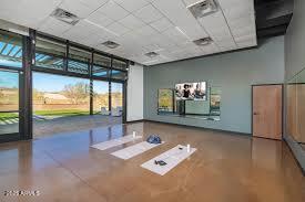 workout area with a paneled ceiling