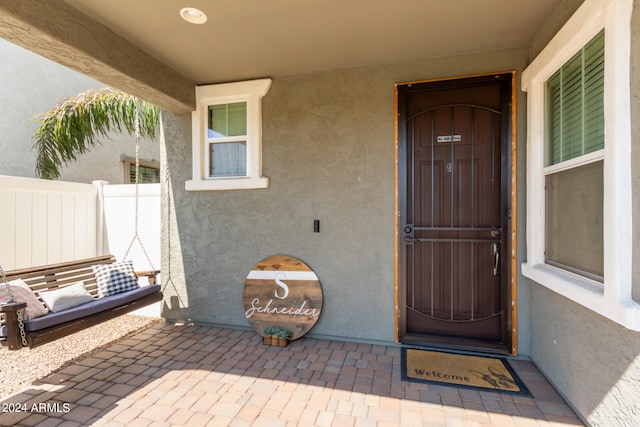 view of doorway to property