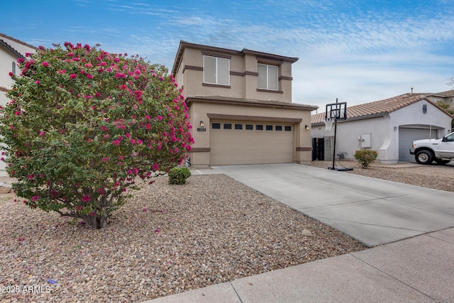 view of front facade with a garage