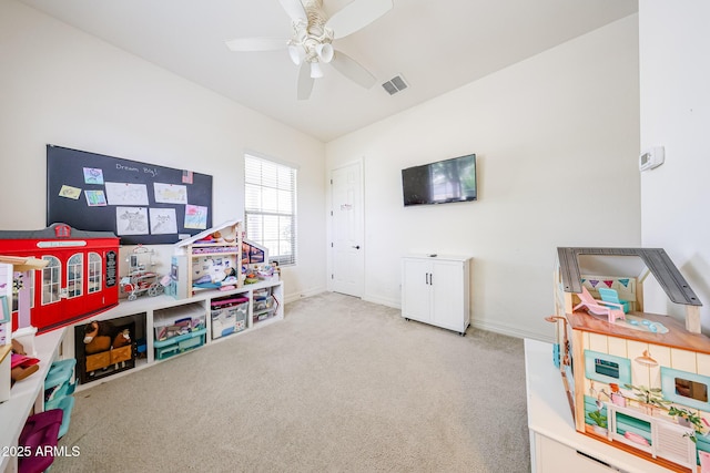 20421 W Legend Trl, Buckeye, AZ 85396 - recreation room with ceiling fan, carpet flooring, and baseboards