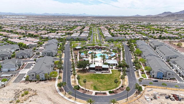 20421 W Legend Trl, Buckeye, AZ 85396 - aerial view of residential area with a mountainous background and a pool