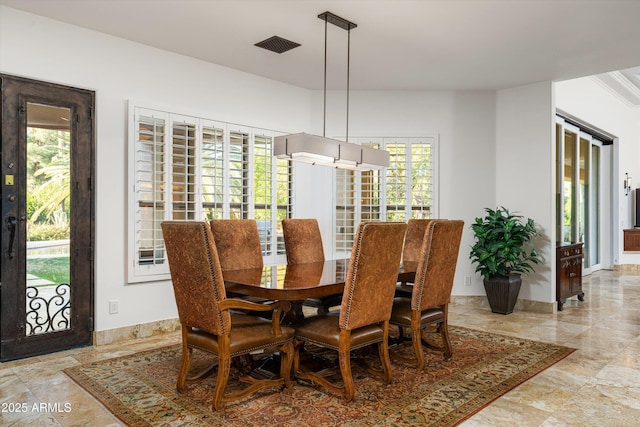 view of dining space