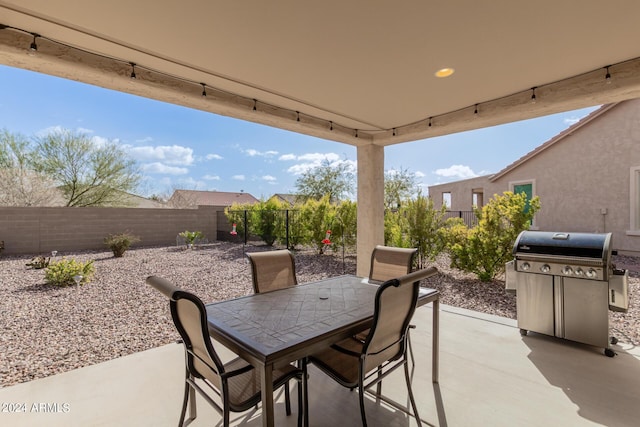 view of patio / terrace with area for grilling