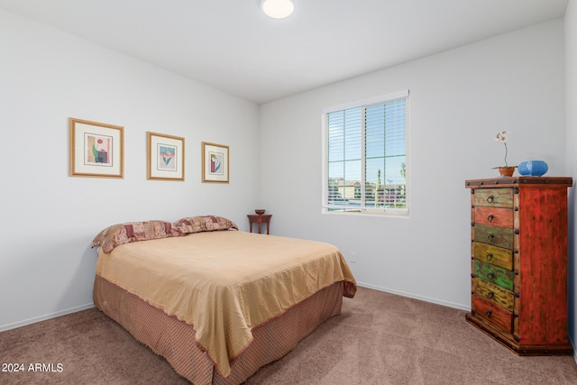 view of carpeted bedroom