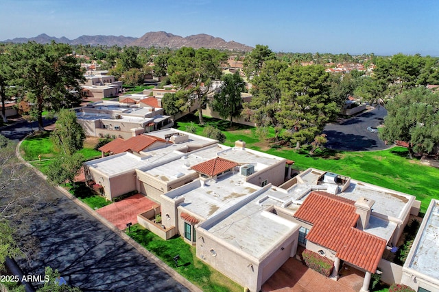 aerial view featuring a mountain view