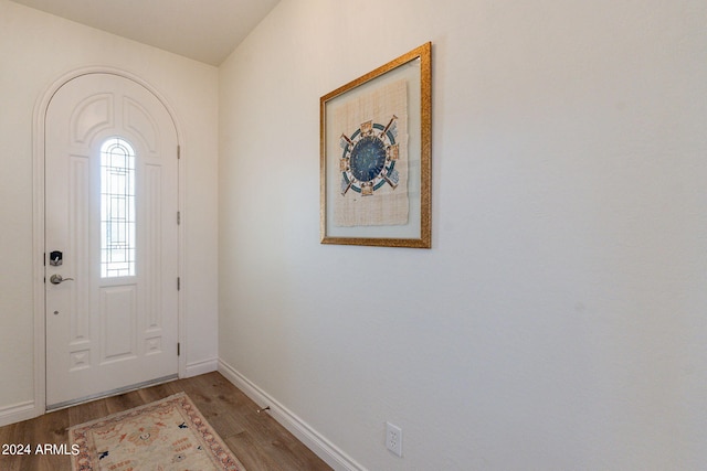 entrance foyer featuring hardwood / wood-style floors