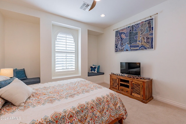 view of carpeted bedroom