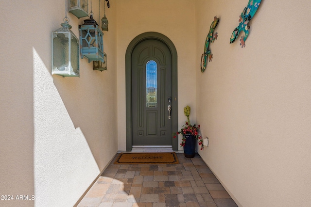 view of doorway to property