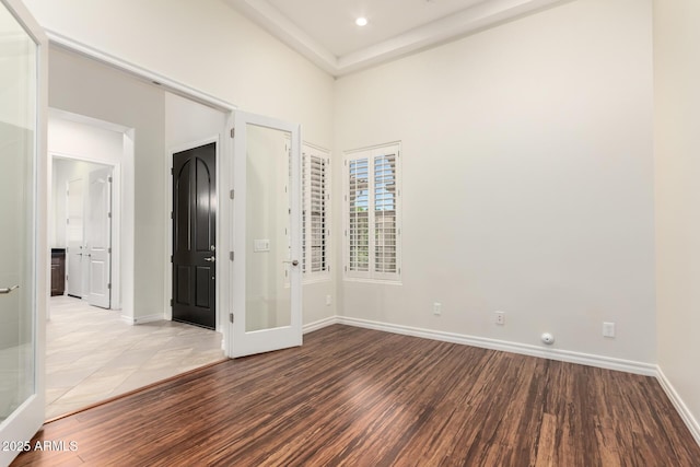 4332 S Oregon Ct, Chandler, AZ 85248 - unfurnished room featuring wood finished floors, baseboards, and recessed lighting