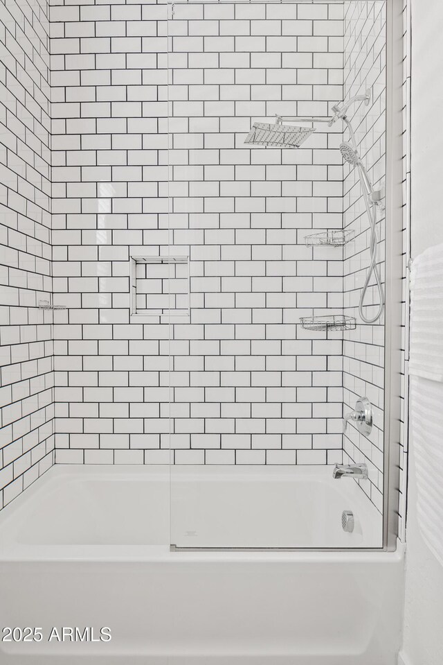 full bathroom featuring shower / bath combination